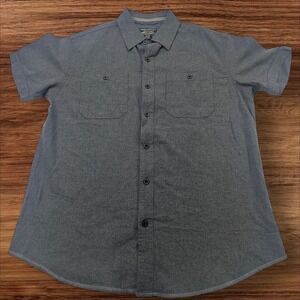 Grizzly Mountain Button Up Shirt Short Sleeve Utility Pockets Mens‎ Medium